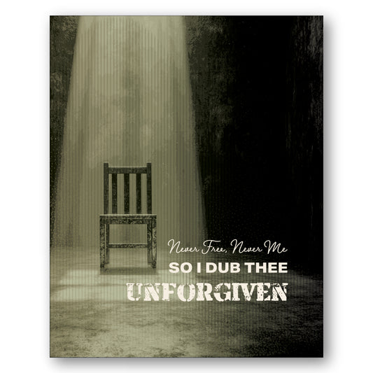The Unforgiven by Metallica - Wall Hanging Lyric Print Music Art