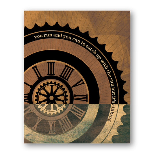 Time by Pink Floyd - Song Lyric Music Quote Artwork Print