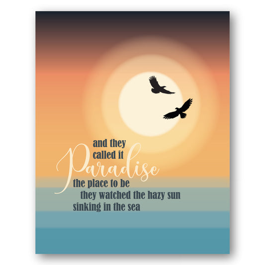 The Last Resort by the Eagles - Song Lyric Inspired Art Wall Print