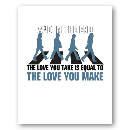 The End by the Beatles - Song Lyric Music Poster Art Print