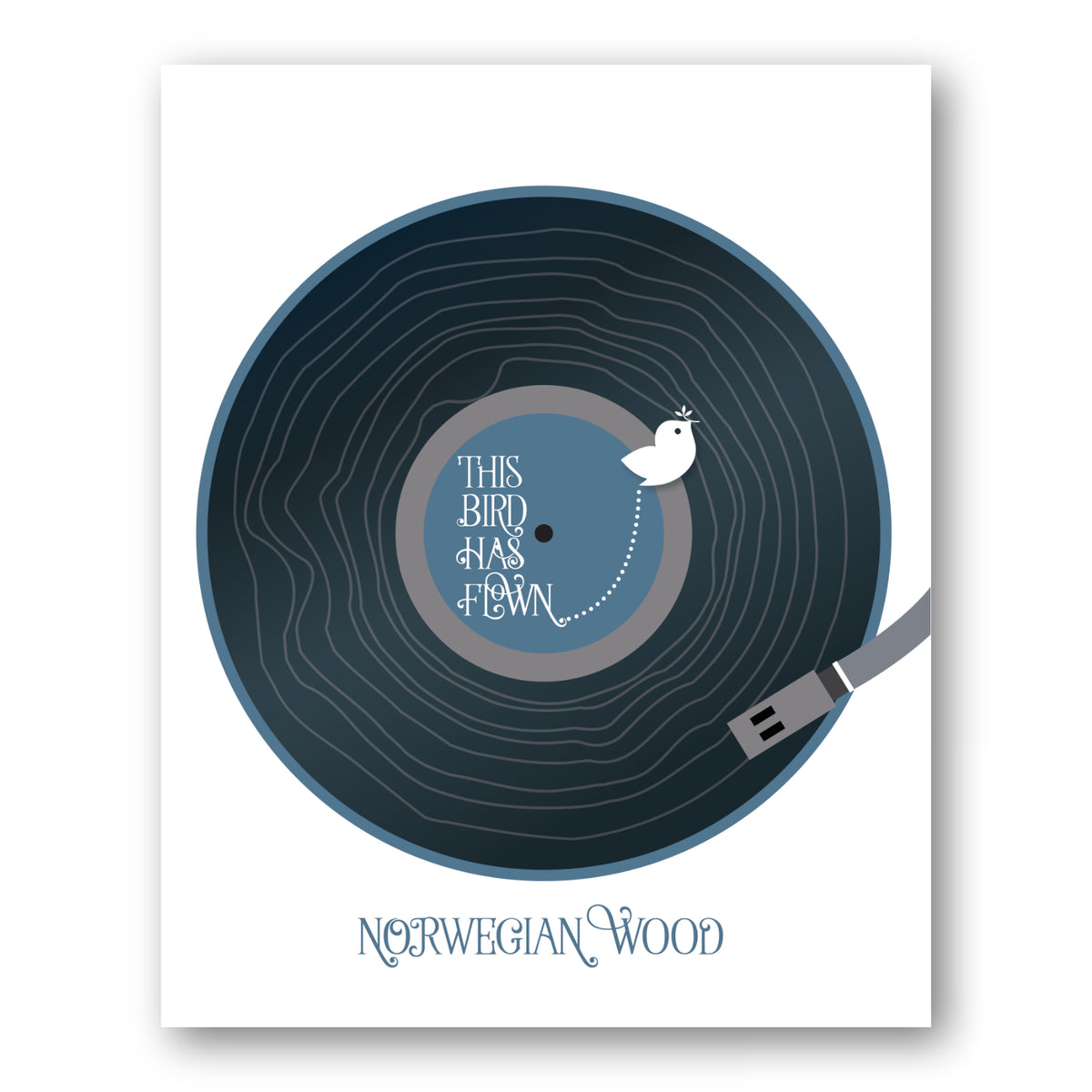 Norwegian Wood by the Beatles - Song Lyric Art Wall Poster