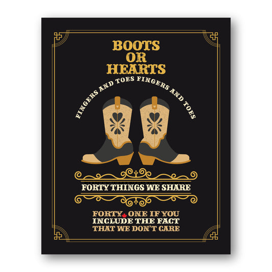 Boots or Hearts by the Tragically Hip - Music Wall Art Print