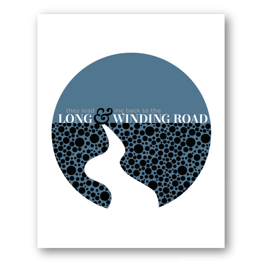 Long and Winding Road by Beatles - Song Lyric Rock Music Art