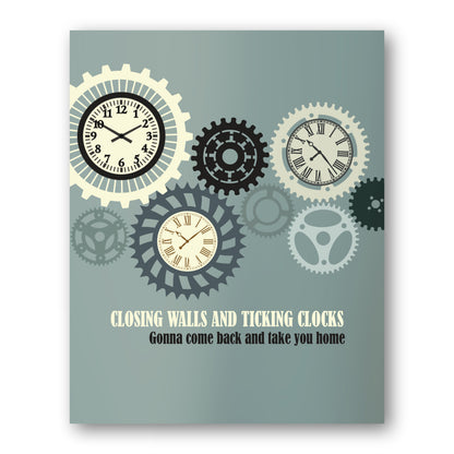 Clocks by Coldplay - Music Poster of Song Lyrics Wall Art Print Abstract Wall Decor