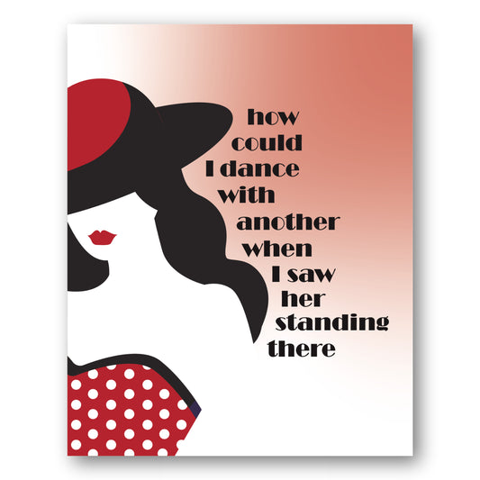 I Saw Her Standing There by the Beatles - Song Lyrics Print