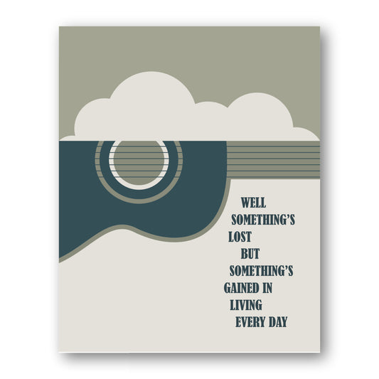 Both Sides by Joni Mitchell - 60s Song Lyric Wall Art Print