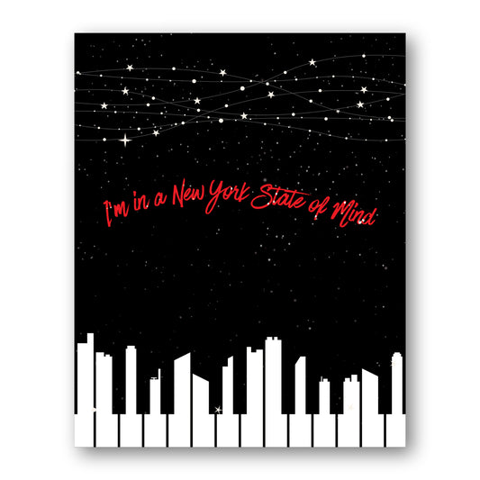 New York State of Mind by Billy Joel - Song Lyrics Art Print