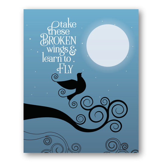Blackbird by the Beatles - Song Lyric Inspired Artwork Print