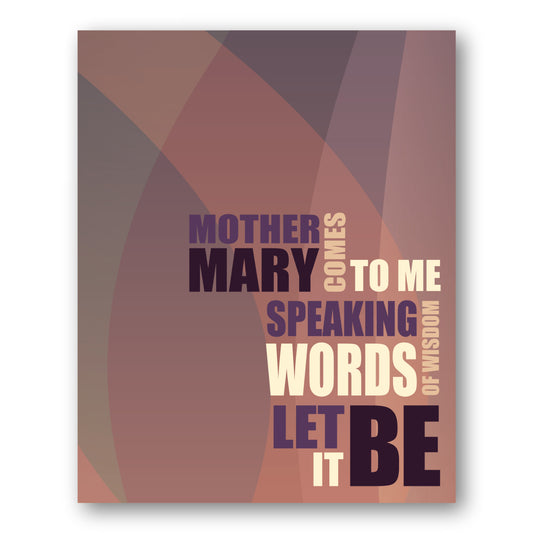 Let It Be by the Beatles - Wall Music Song Lyric Art Print