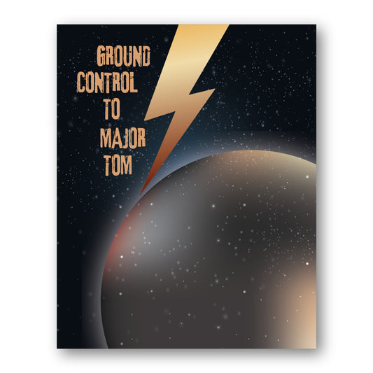 Space Oddity by David Bowie - Song Lyrics Art Print Quote