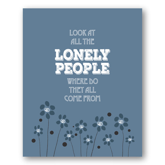 Eleanor Rigby by Beatles - Classic Rock Music Wall Art Print
