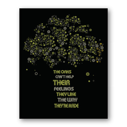 The Trees by Rush - Lyric Inspired Song Art Rock Music Print