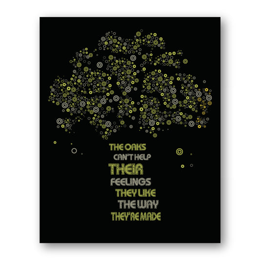 The Trees by Rush - Lyric Inspired Song Art Rock Music Print