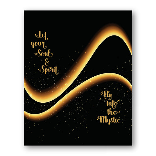 Into the Mystic by Van Morrison - Lyrical Art Music Poster
