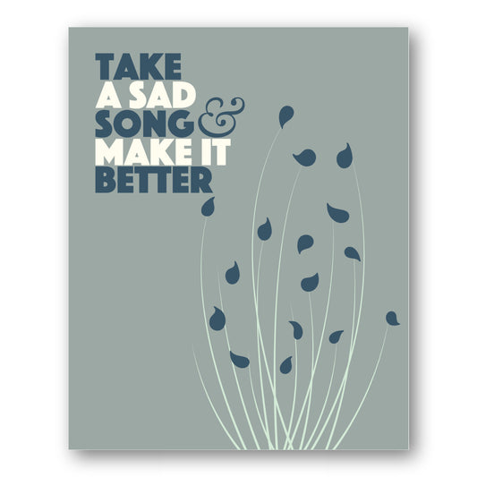 Hey Jude by the Beatles - Inspired Print Song Lyric Art