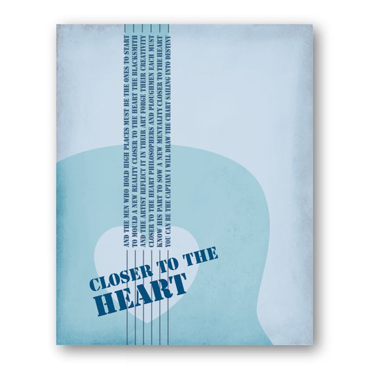 Closer to the Heart by Rush - Classic Rock Music Poster Art