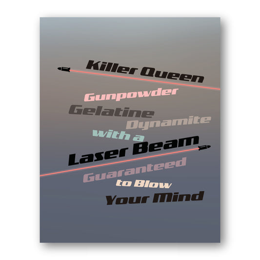 Killer Queen by Queen - Song Lyrics Inspired Art Wall Decor