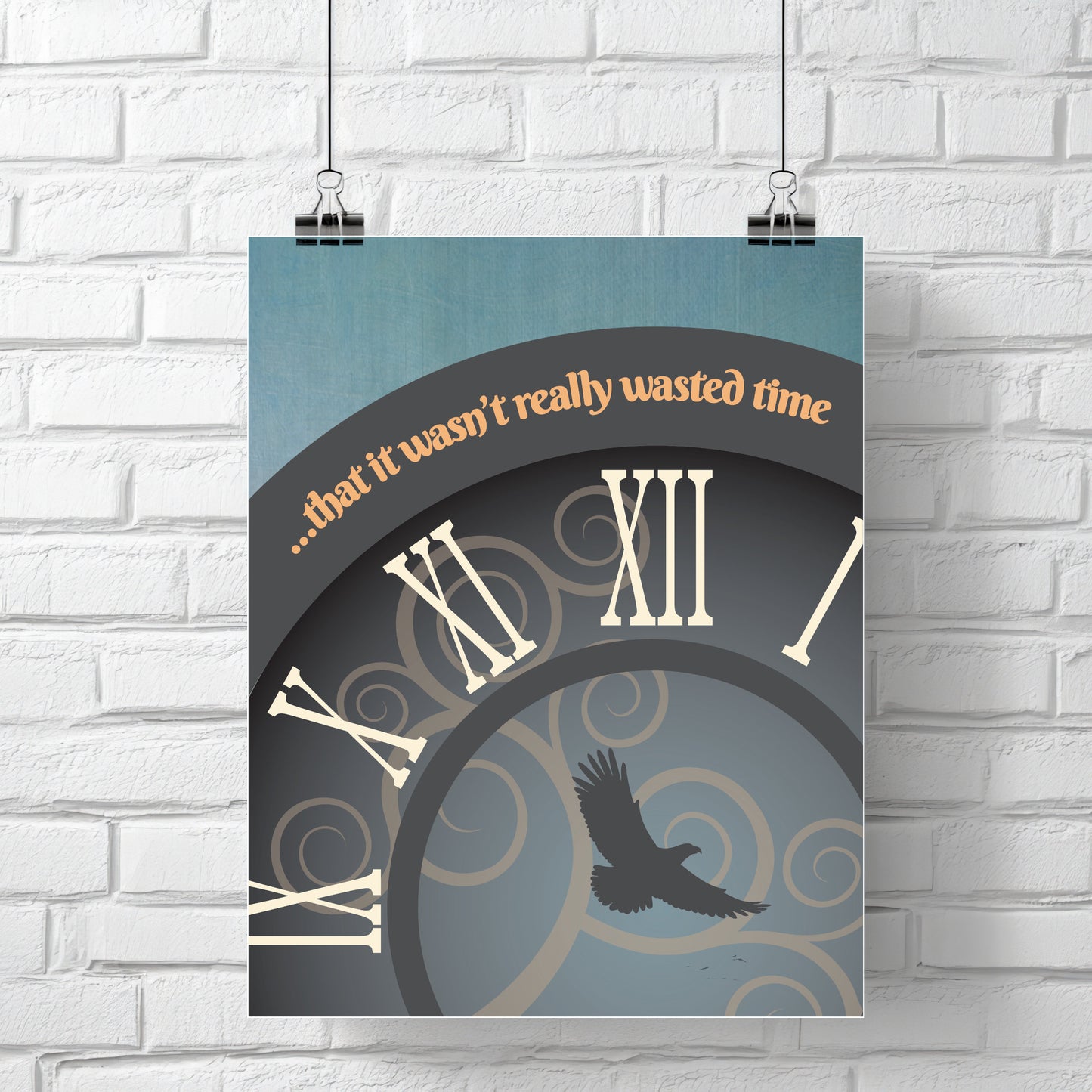 Wasted Time by the Eagles - Song Lyric Modern Art Print