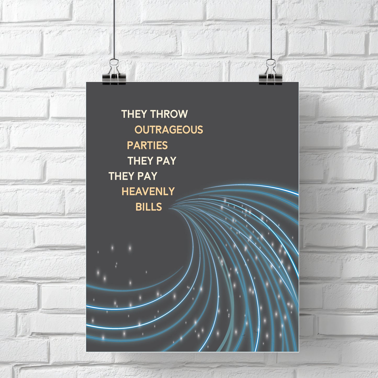 Life in the Fast Lane by the Eagles - Song Lyric Art Print