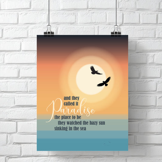 The Last Resort by the Eagles - Song Lyric Inspired Art Wall Print