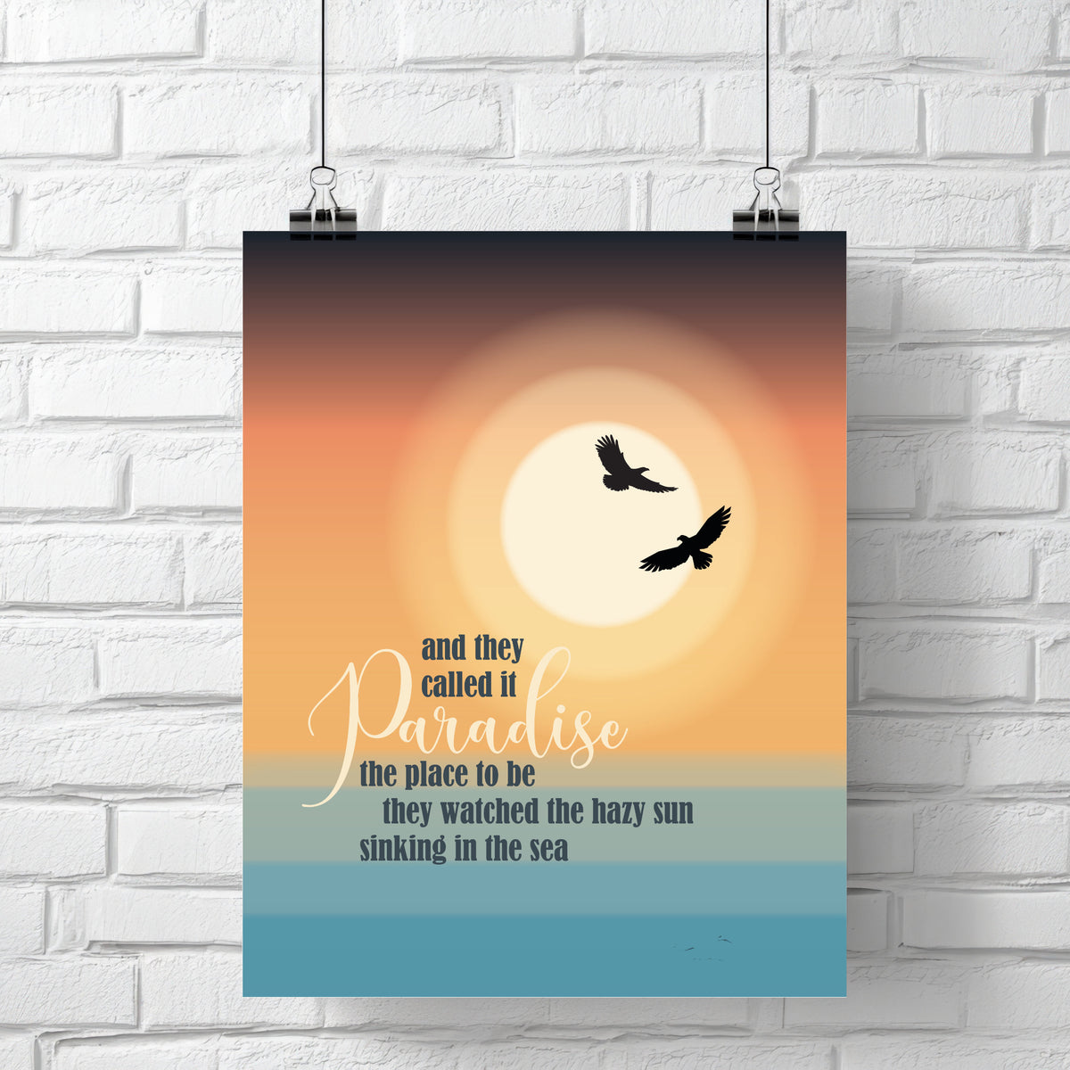 The Last Resort by the Eagles - Song Lyric Inspired Art Wall Print