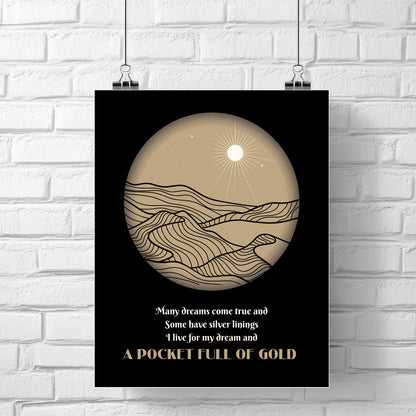 Over the Hills and Far Away by Led Zeppelin - Rock Music Art