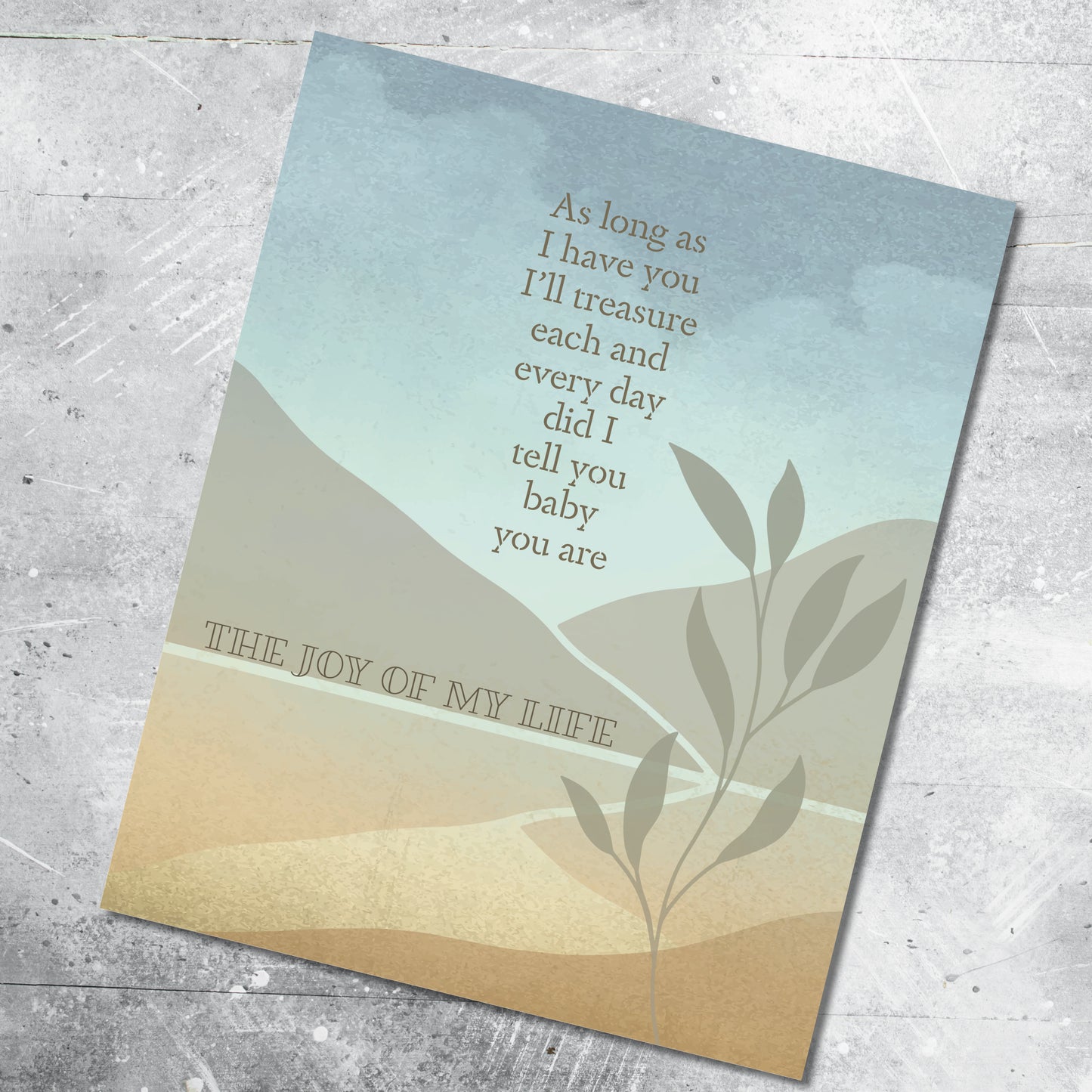 Joy of my Life by Chris Stapleton - Song Lyric Art Country Rock Wall Decor