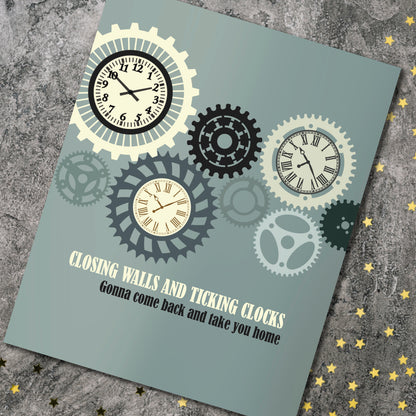 Clocks by Coldplay - Music Poster of Song Lyrics Wall Art Print Abstract Wall Decor