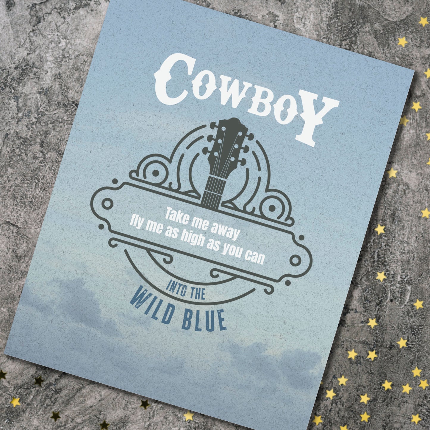 Cowboy Take me Away by the Chicks - Song Lyric Pop Music Art