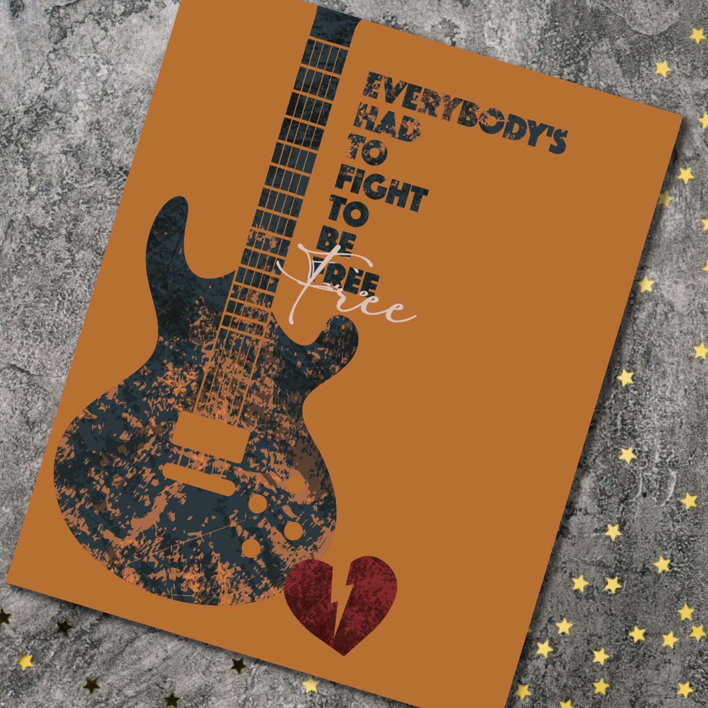 Refugee by Tom Petty - Rock Music Lyrical Poster Wall Art Print
