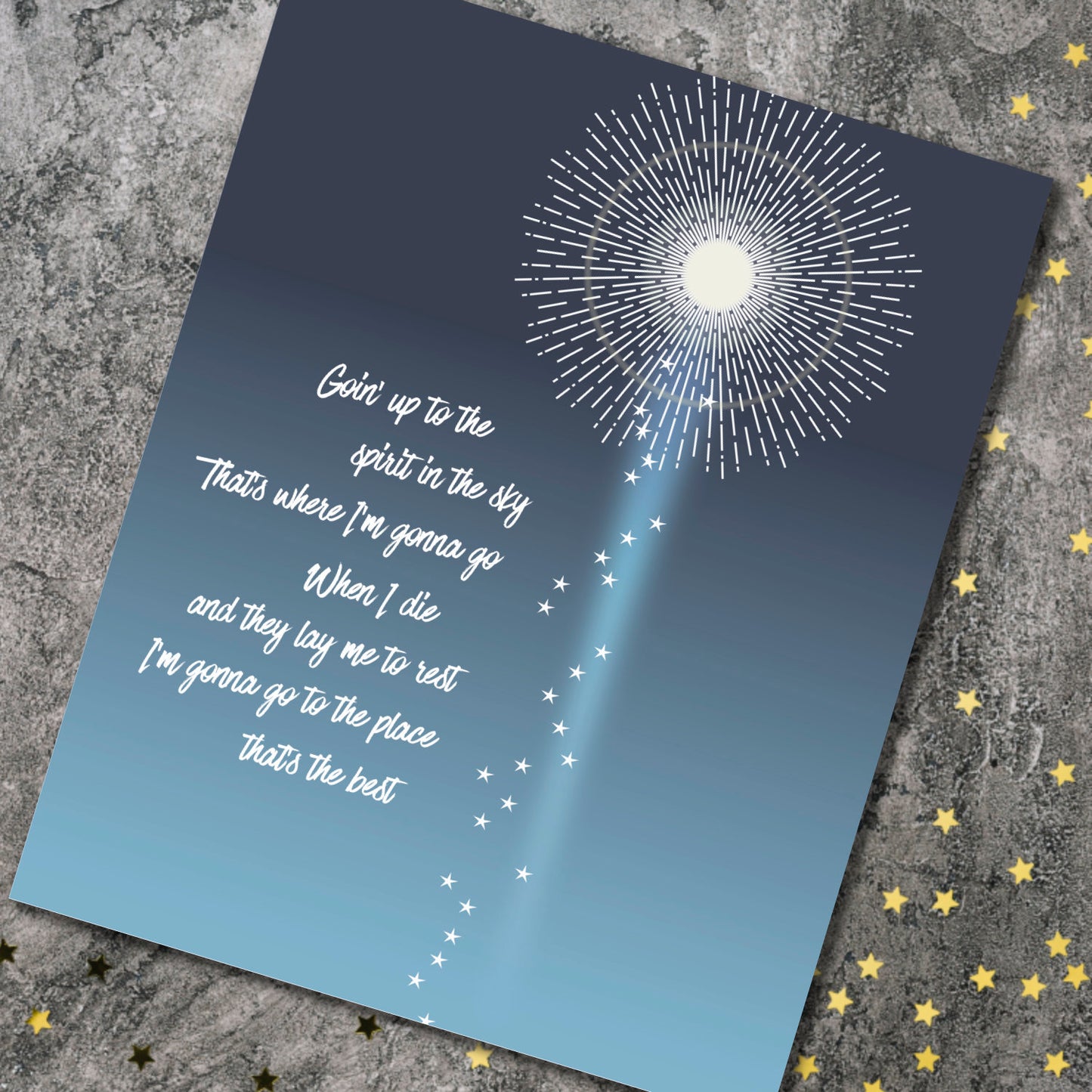 Spirit in the Sky by Norman Greenbaum - 70s Rock Song Wall Art Print