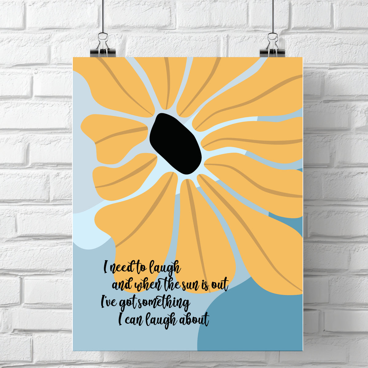 Good Day Sunshine the Beatles - Fun Whimsical Song Lyric Art Decor