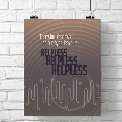 Helpless by Neil Young - Music Gift Song Lyric Wall Decor