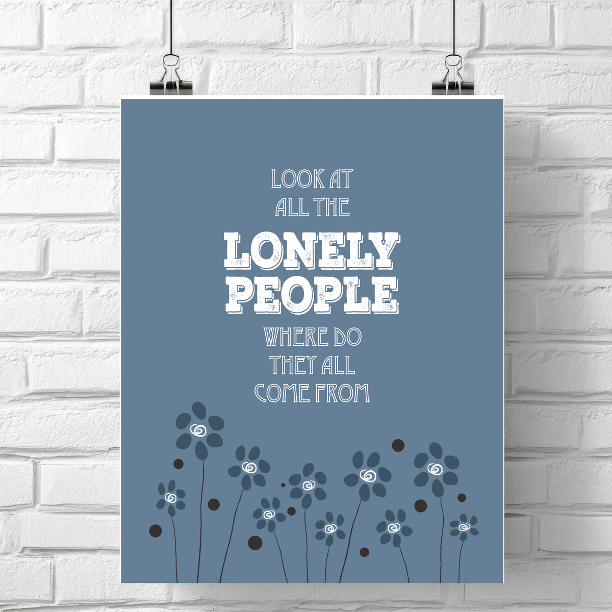 Eleanor Rigby by Beatles - Classic Rock Music Wall Art Print