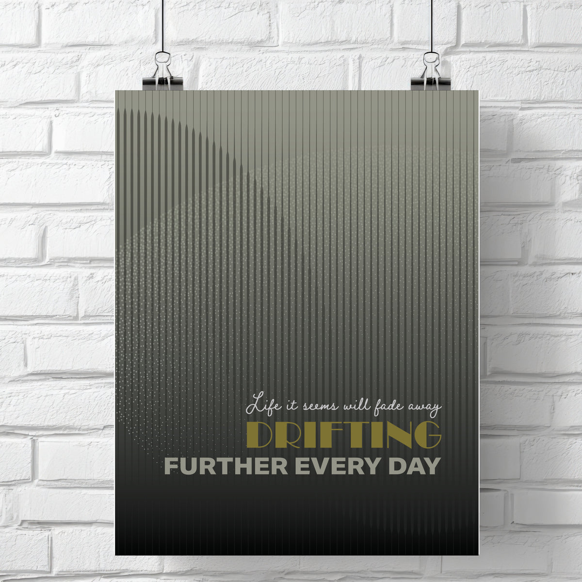 Fade to Black by Metallica - Lyric Inspired Song Print Art