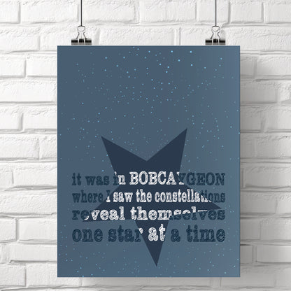 Bobcaygeon by Tragically Hip - Music Poster Song Lyric Art