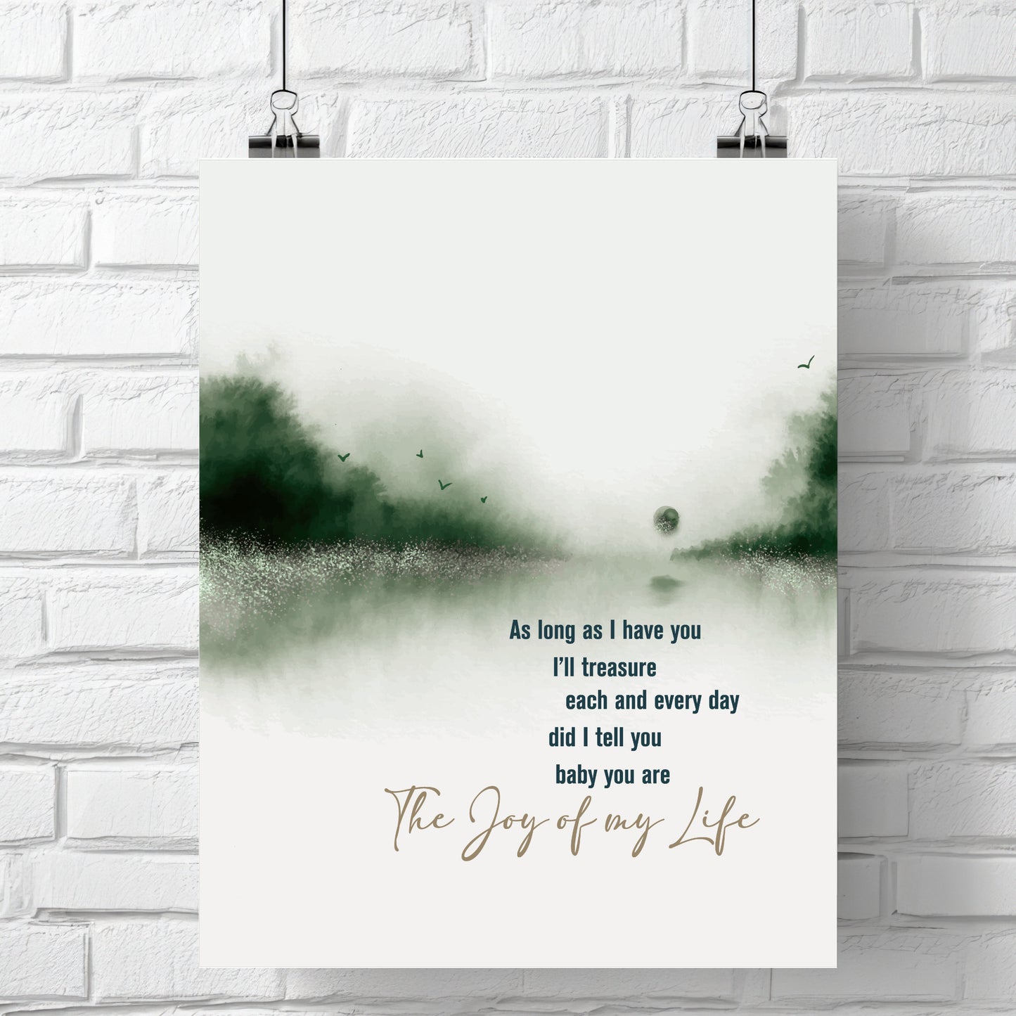 Joy of my Life by Chris Stapleton - Song Lyric Art Country Rock Wall Decor