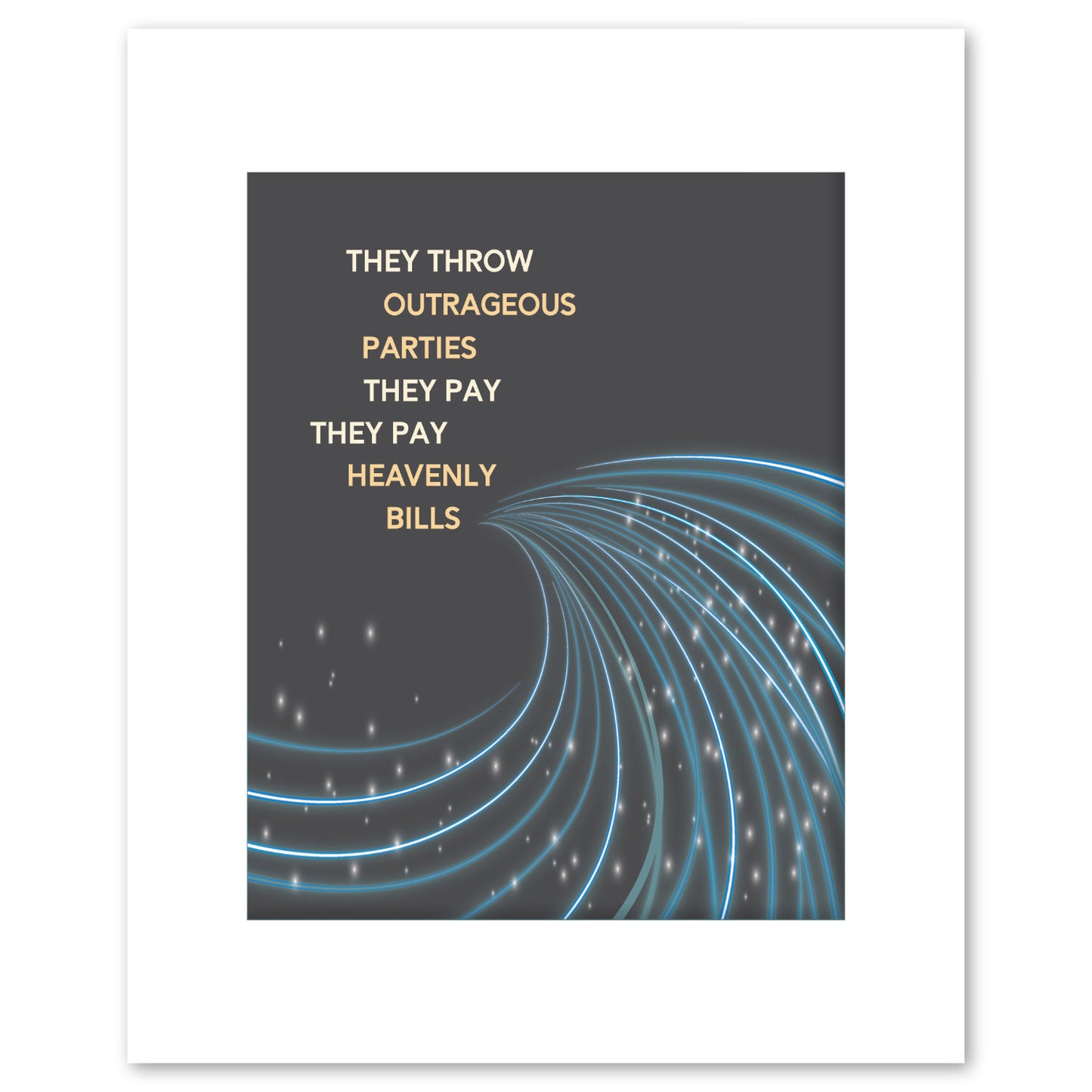 Life in the Fast Lane by the Eagles - Song Lyric Art Print
