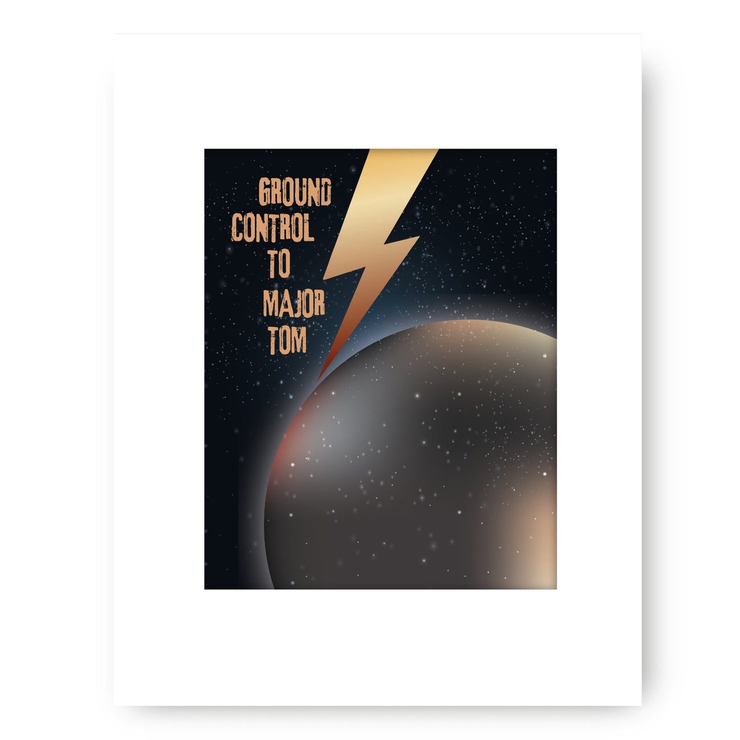 Space Oddity by David Bowie - Song Lyrics Art Print Quote