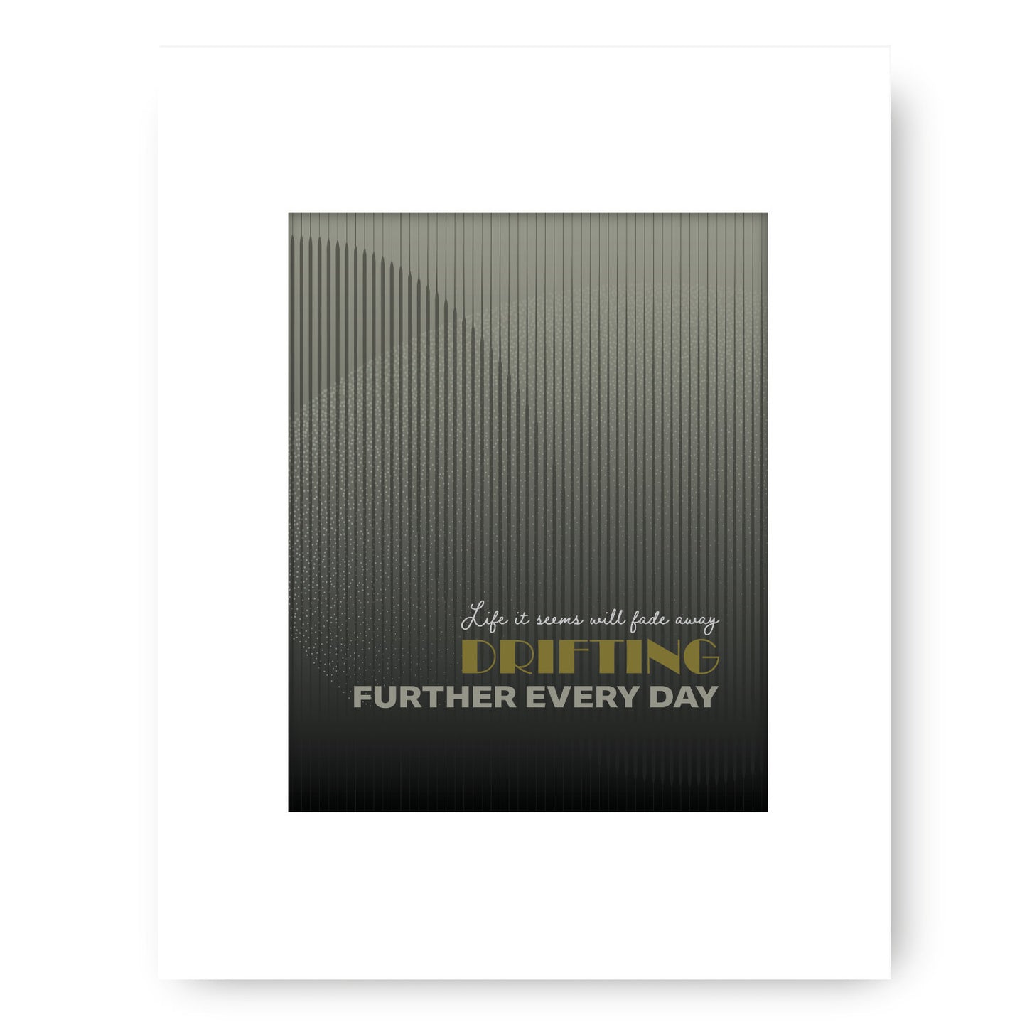 Fade to Black by Metallica - Lyric Inspired Song Print Art