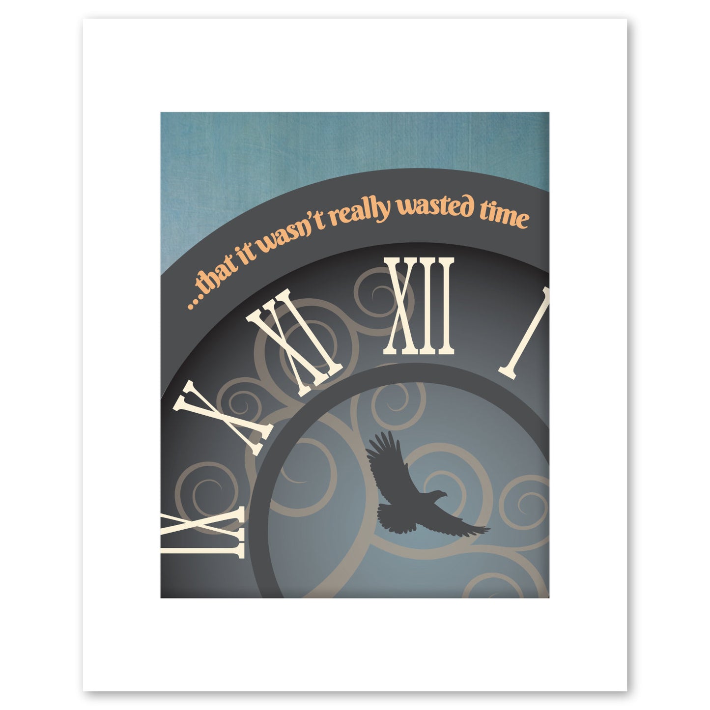 Wasted Time by the Eagles - Song Lyric Modern Art Print