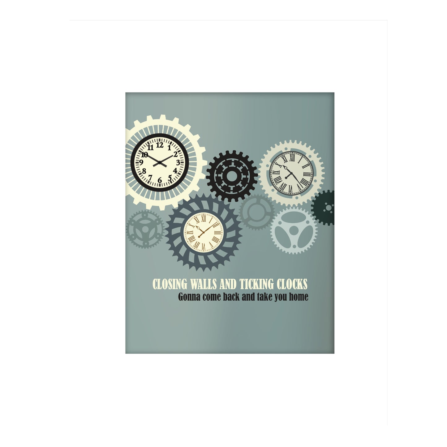 Clocks by Coldplay - Music Poster of Song Lyrics Wall Art Print Abstract Wall Decor