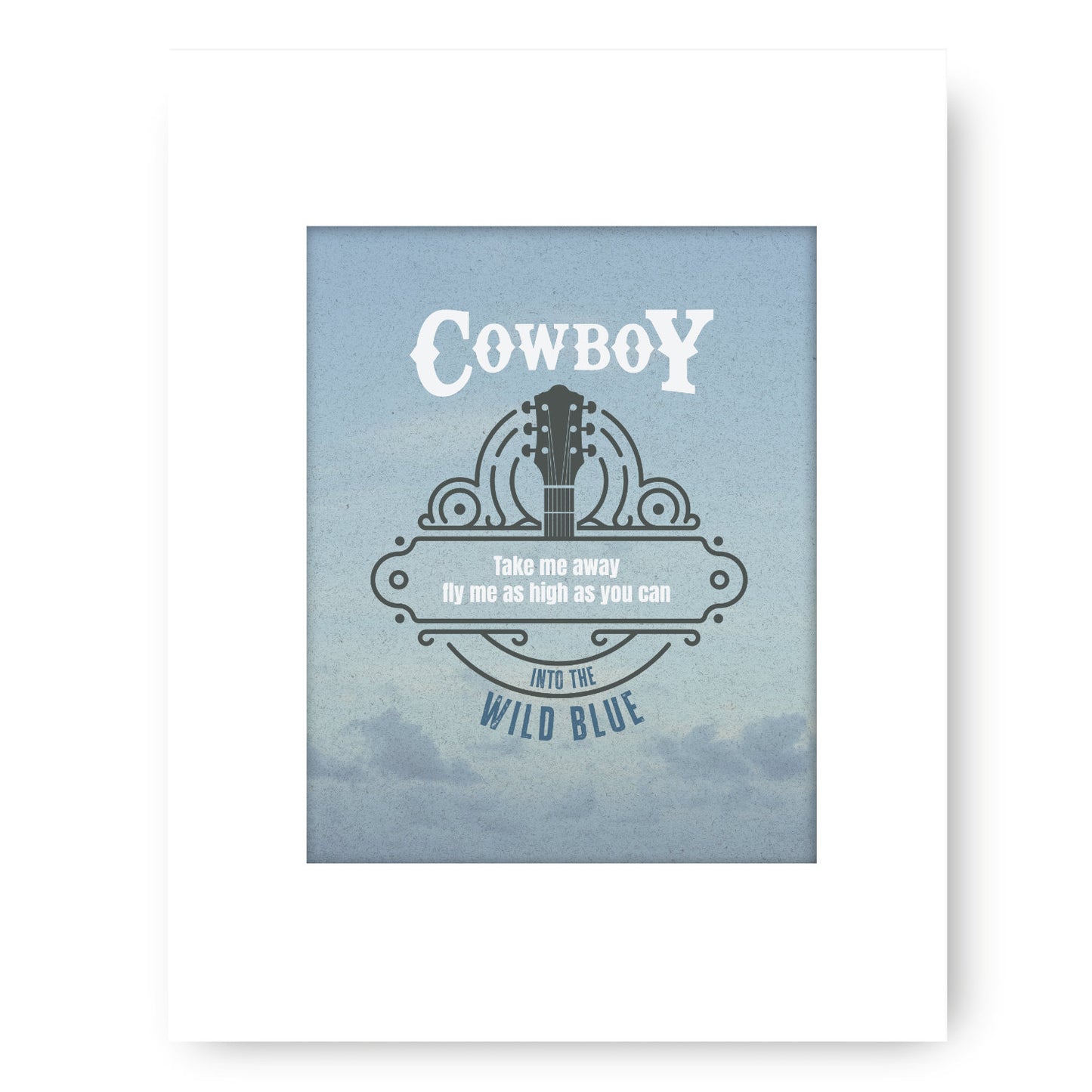 Cowboy Take me Away by the Chicks - Song Lyric Pop Music Art