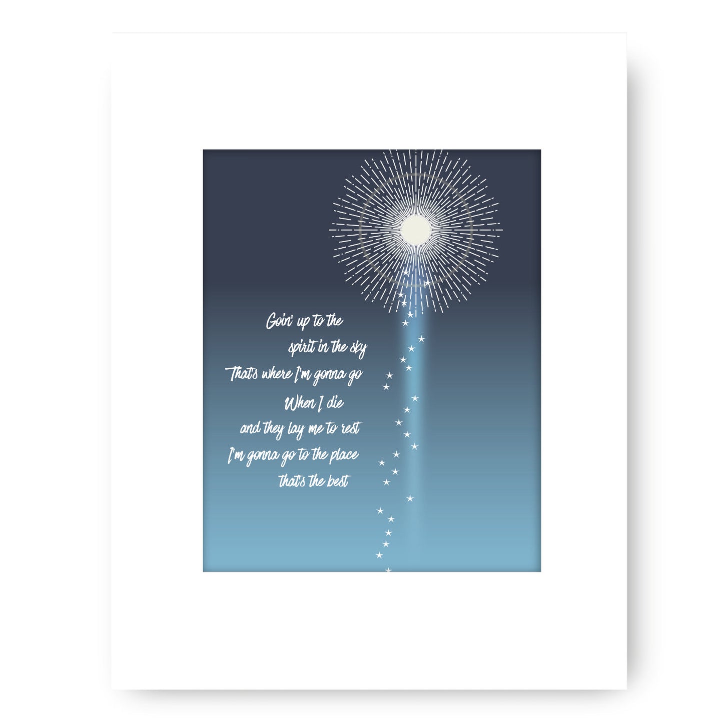 Spirit in the Sky by Norman Greenbaum - 70s Rock Song Wall Art Print