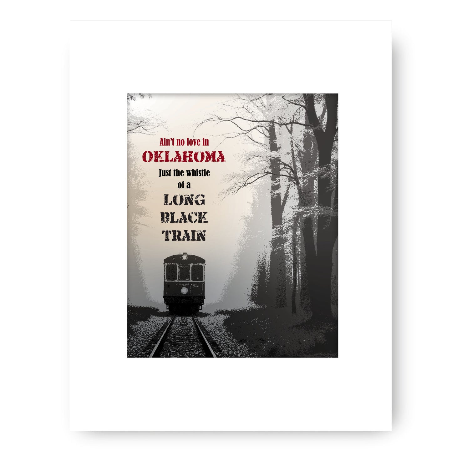 Ain't no Love in Oklahoma by Luke Combs - Country Rock Music Poster