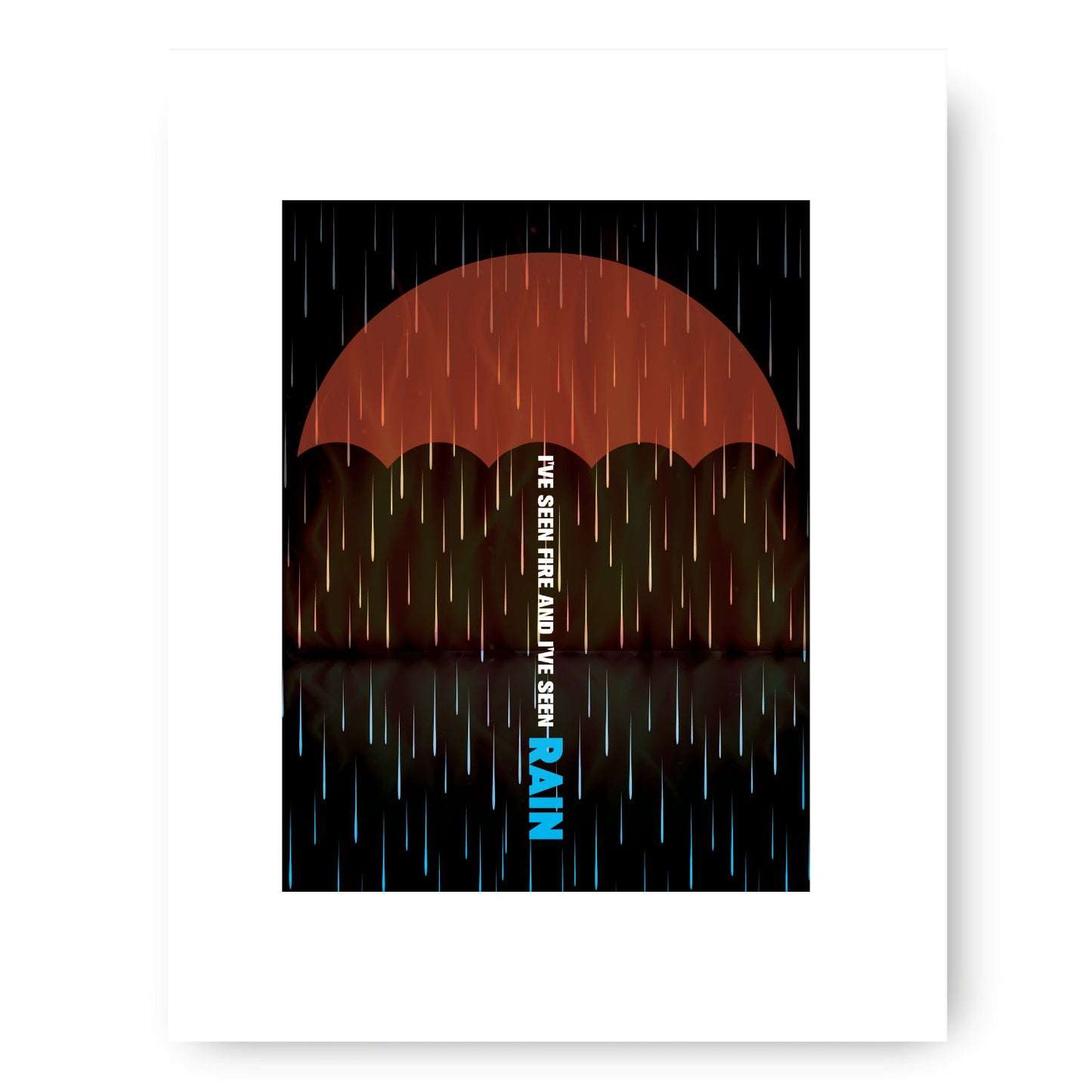 Fire and Rain by James Taylor - Music Wall Art Print Poster