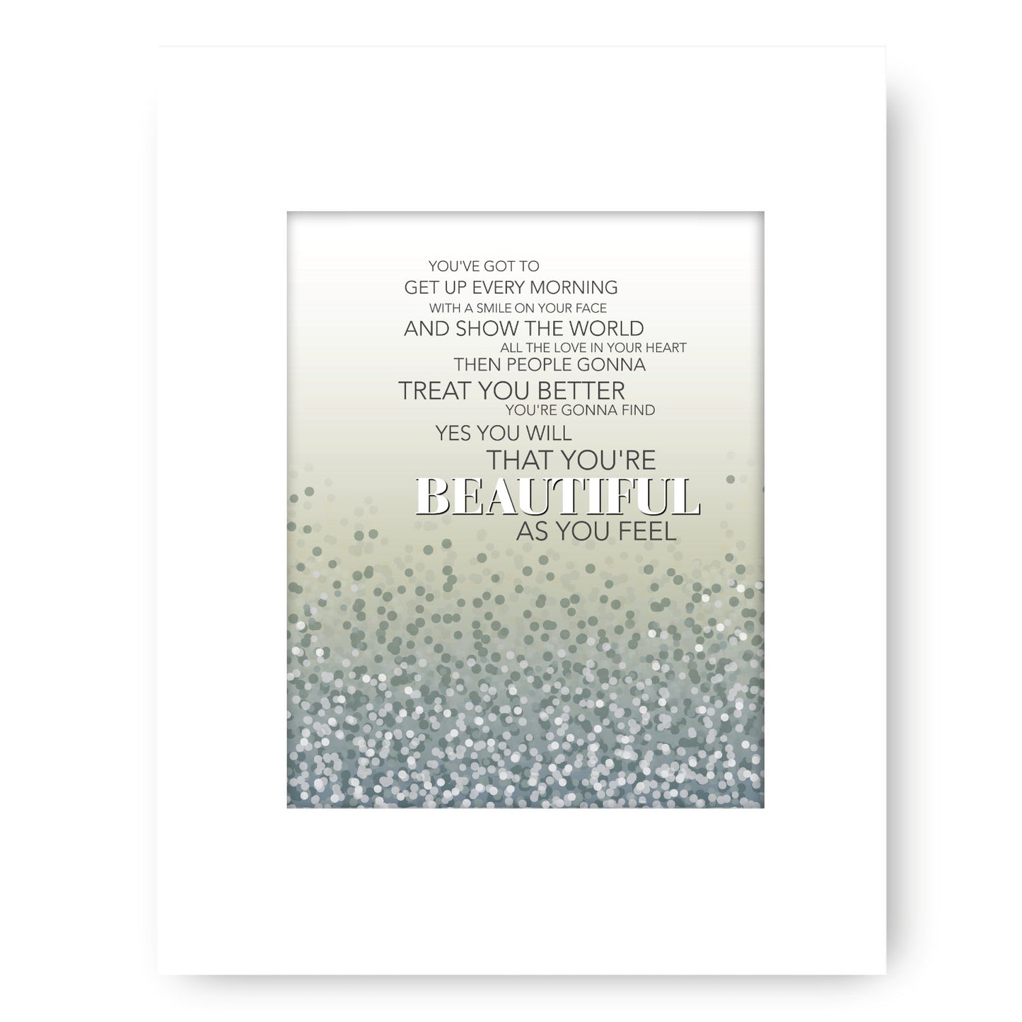 Beautiful by Carole King - 70s Love Song Lyrics Art Print