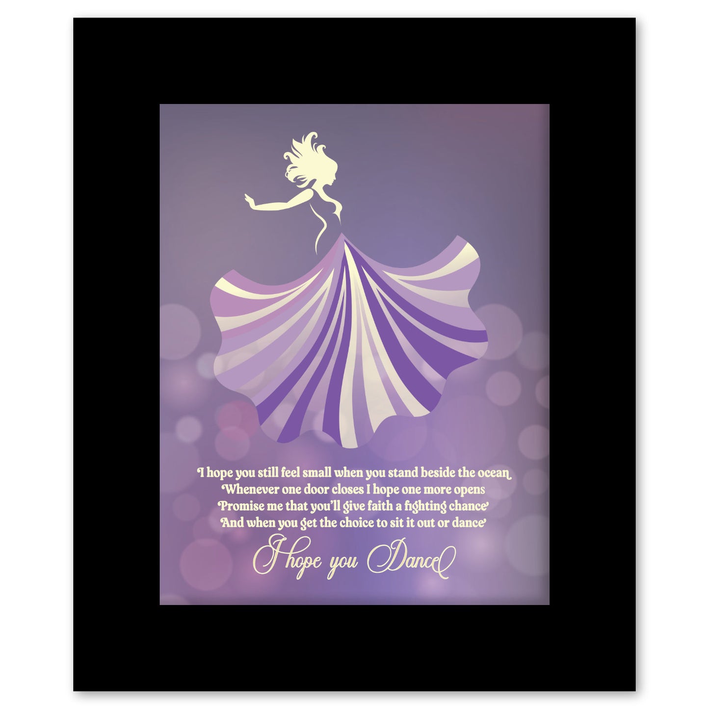 I Hope You Dance by Lee Ann Womack - Love Song Lyrics Wall Art Music Print