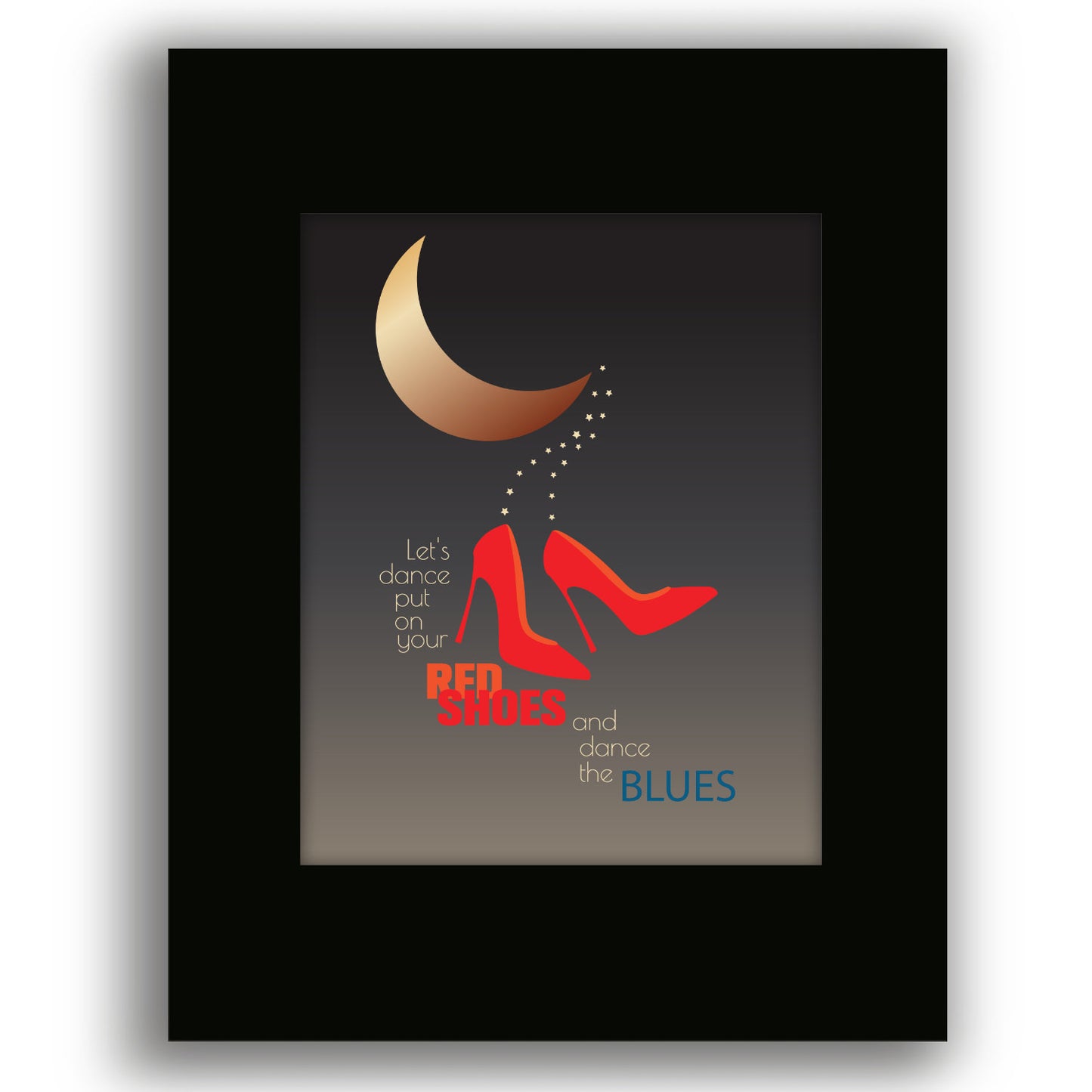 Lets Dance by David Bowie - Wall Decor Print Lyric Song Art