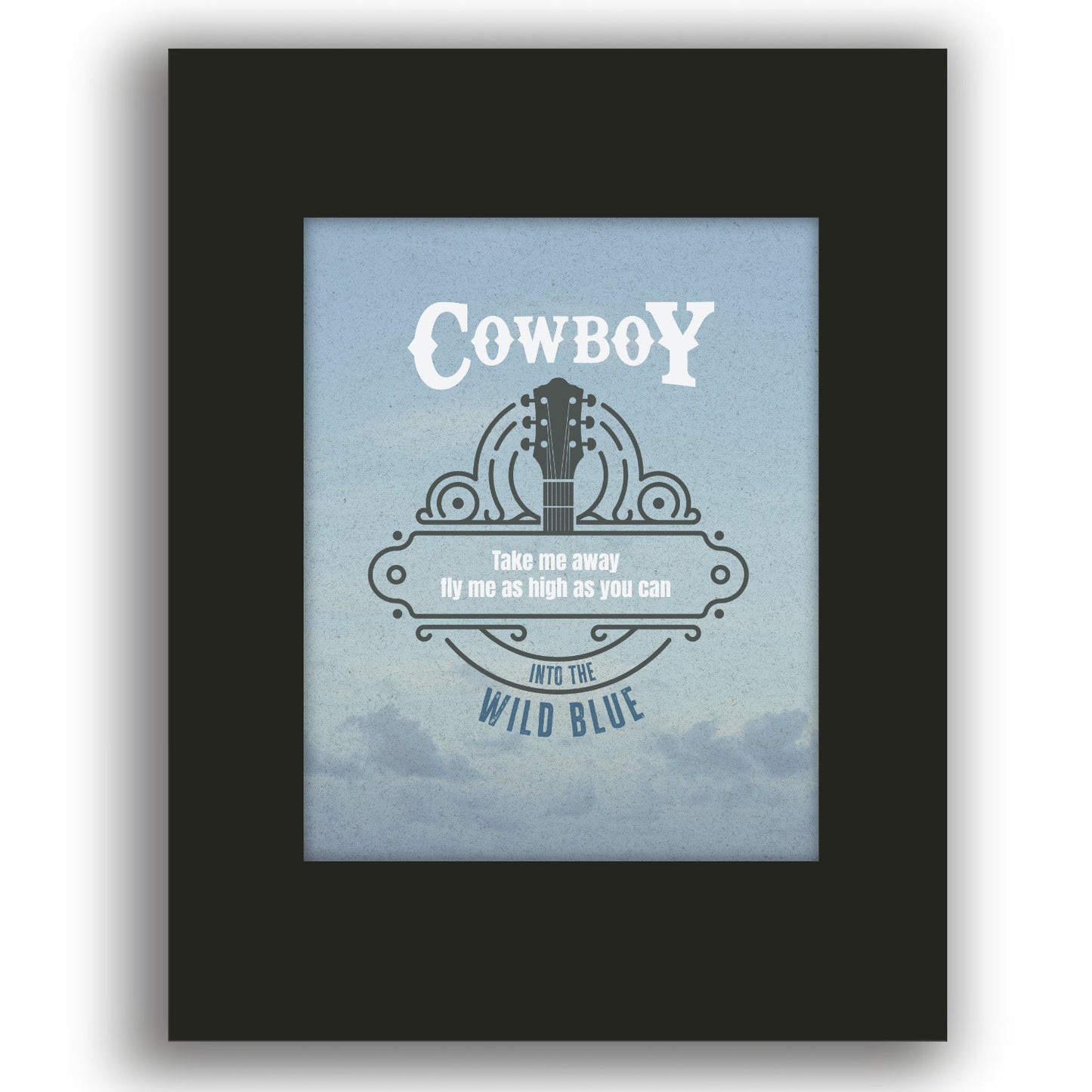 Cowboy Take me Away by the Chicks - Song Lyric Pop Music Art